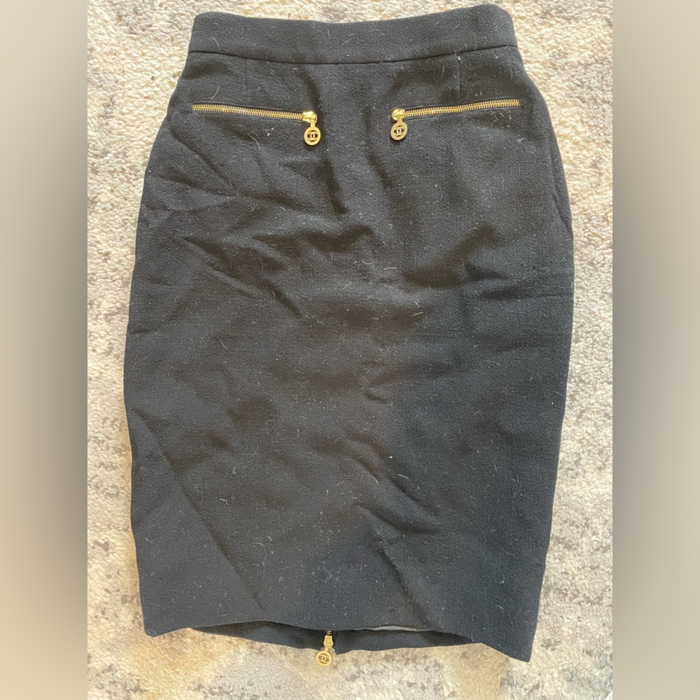 Vintage Chanel High Waist Pencil Skirt - Size 36